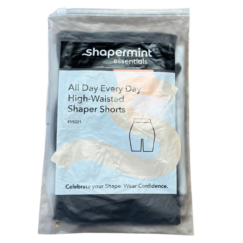 SHAPERMINT High Waisted Shaper Shorts Black XL 2XL Tummy Control NWT - Picture 6 of 7
